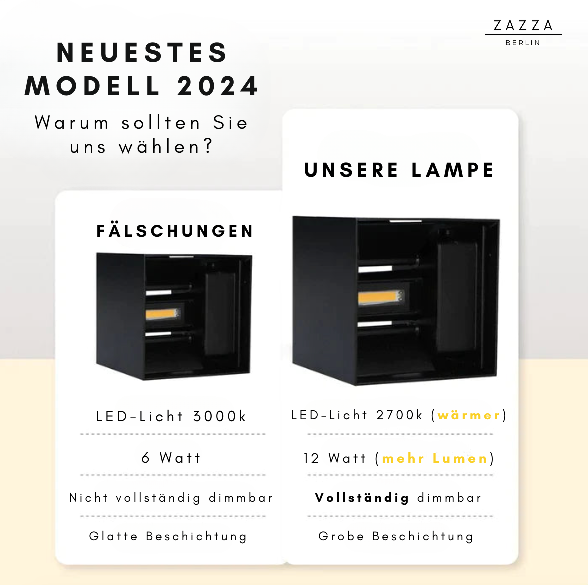 Light Cube™ - Die kabellose und luxuriöse Wandleuchte!